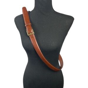 Jos A. Bank men’s brown leather belt size 44 classic timeless work professional